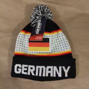 Icon Sports Germany national soccer team pom-pom beanie knit hat.